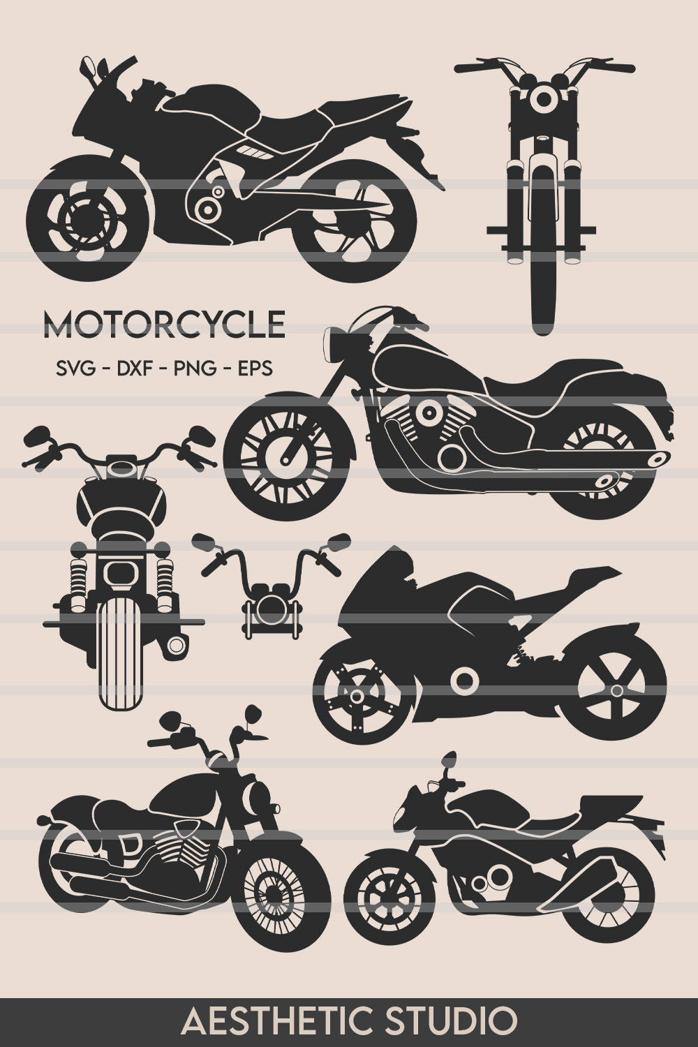 Motorcycle SVG, Motorcycle, Motor Bike Svg, Motorcycle Files For Cricut, Bike Svg, Motor cycle Svg, Clipart, Instant Download, Dxf, Png, Eps pinterest preview image.