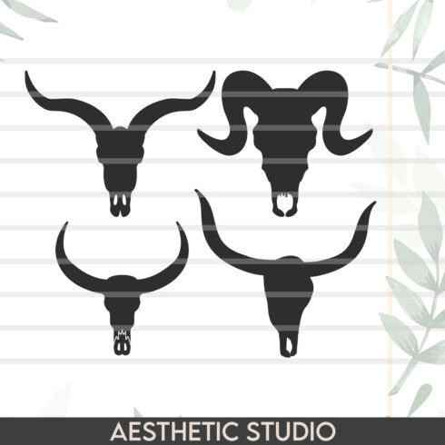 Longhorn Head Skull SVG, Longhorn Head Skull, Longhorn Head Svg, Cow ...