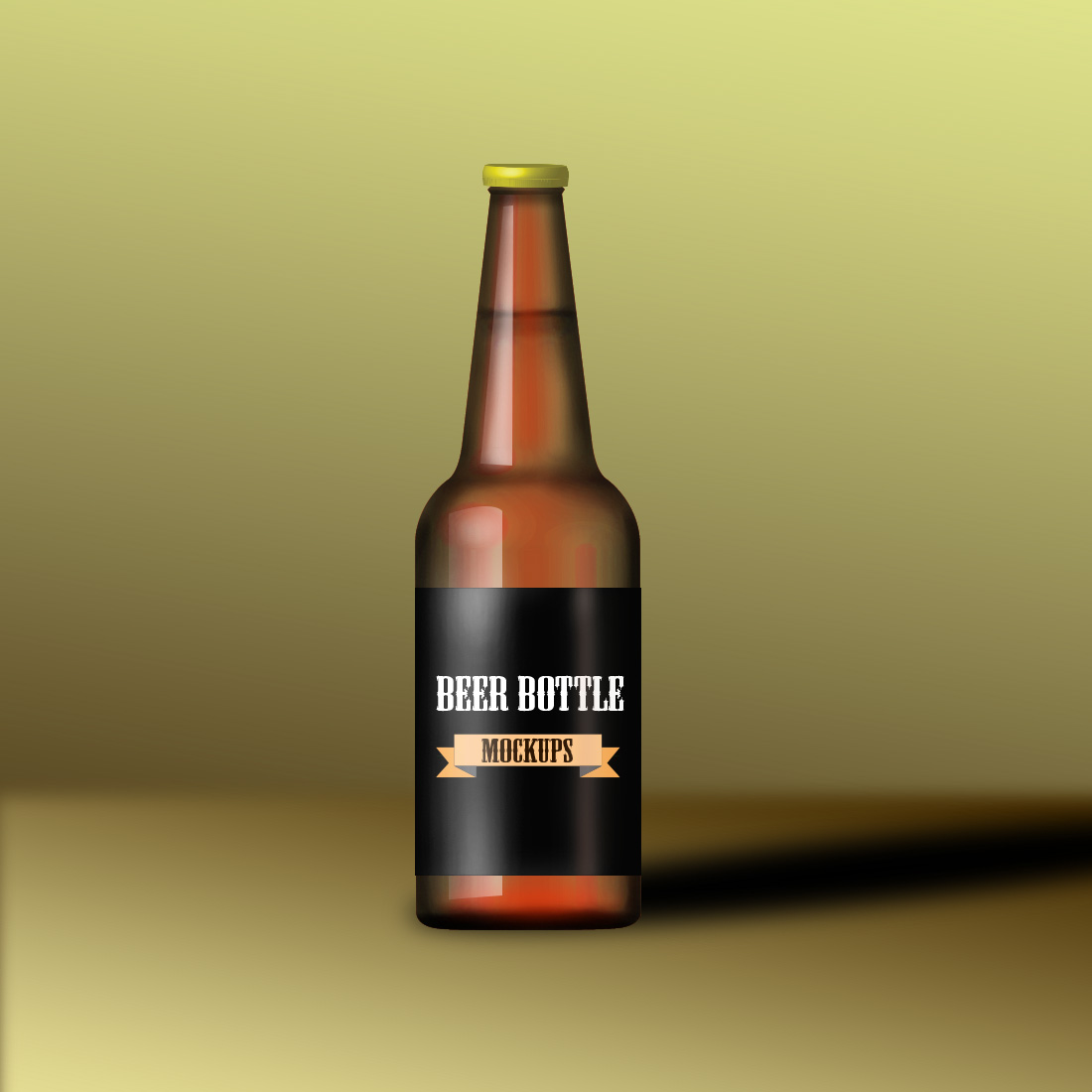 glass beer bottle preview image.
