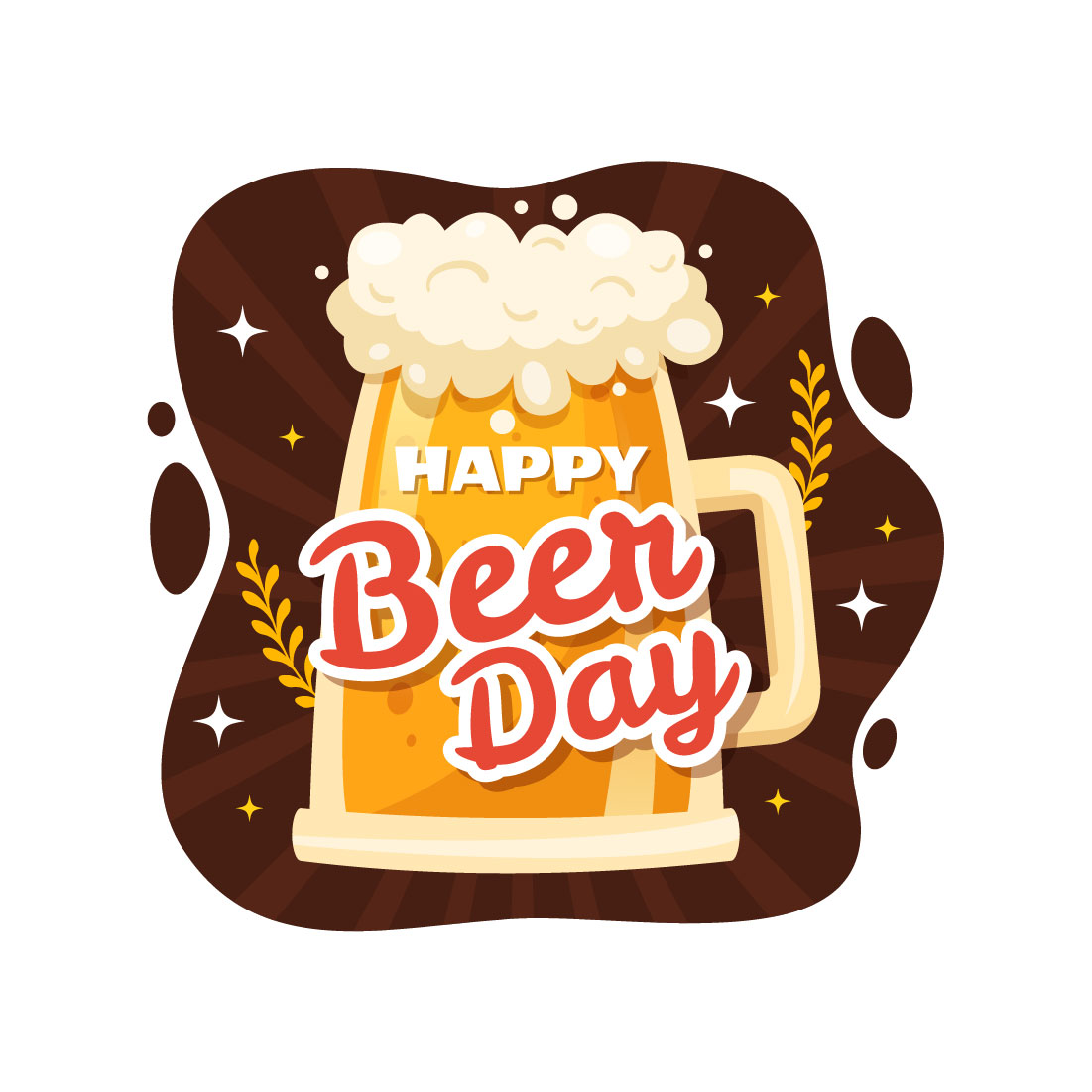 17 International Beer Day Illustration preview image.