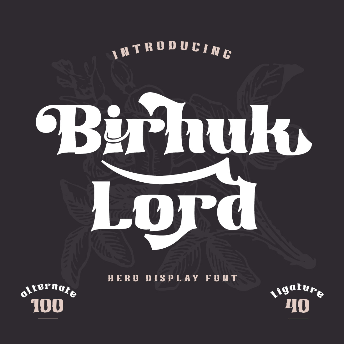 Birhuk Lord | Display Hero Font preview image.