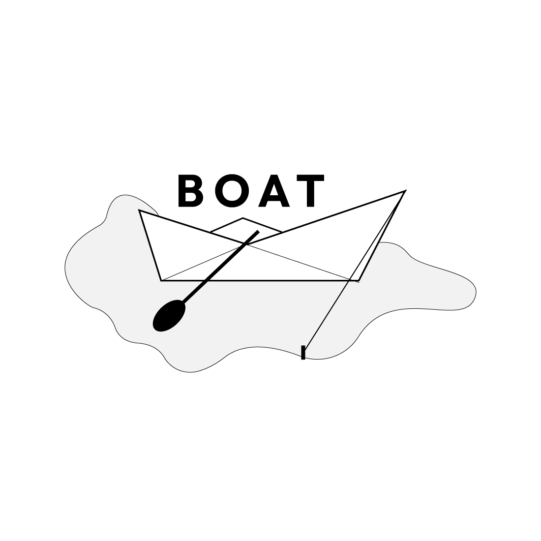 Minimalist Boat Logo Design preview image.