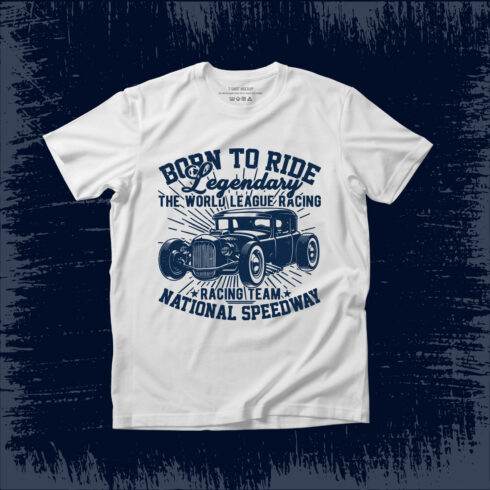 Born To Ride Legendary The World League Racing Team National Speedway t-shirt design cover image.