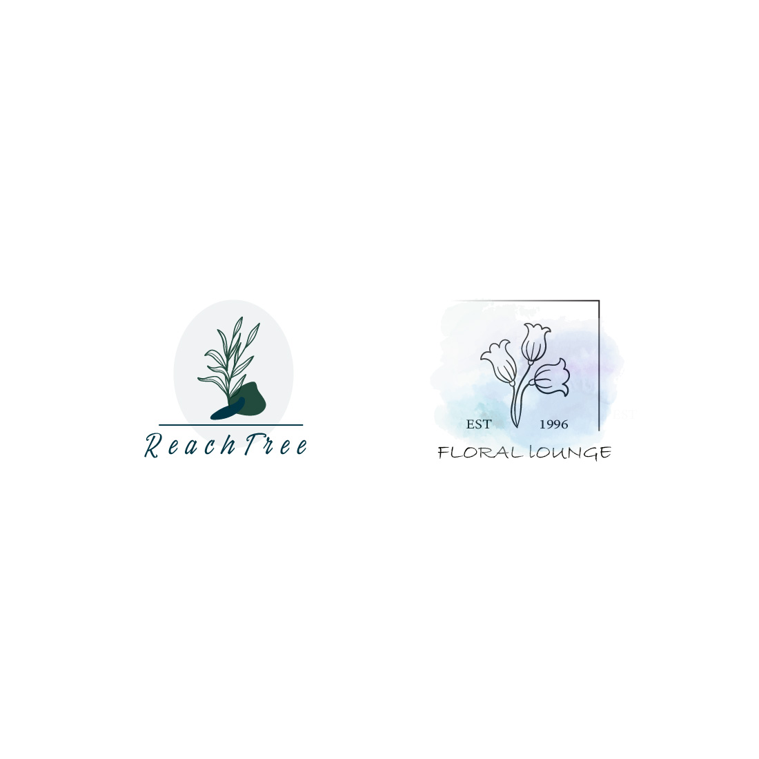 2 Unique Botanical Logos cover image.