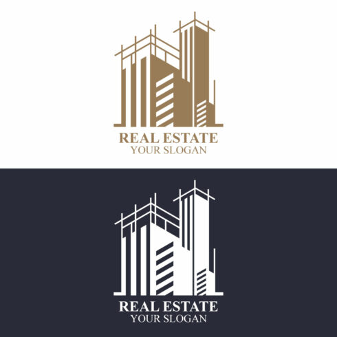 Building logo vector design Real Estate logo template cover image.