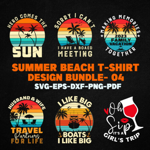 Funny Summer Beach T-shirt Design - 04 cover image.