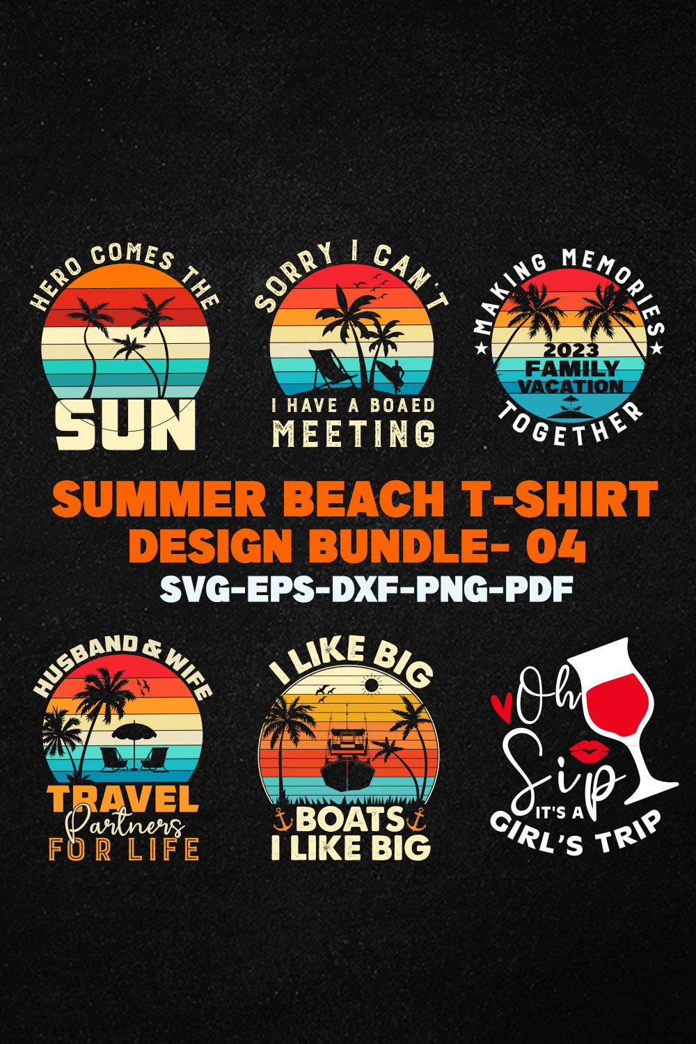 Funny Summer Beach T-shirt Design - 04 pinterest preview image.