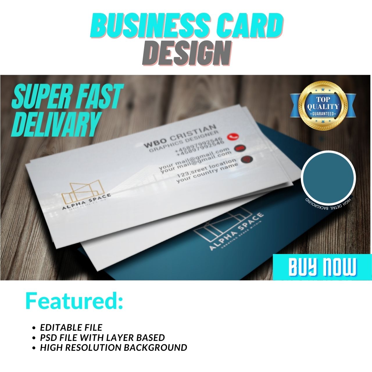 A Professional Business Card Design cover image.