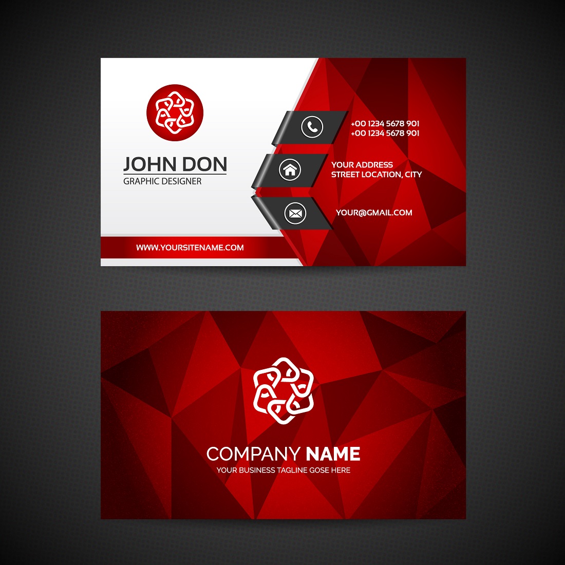 Business card template preview image.