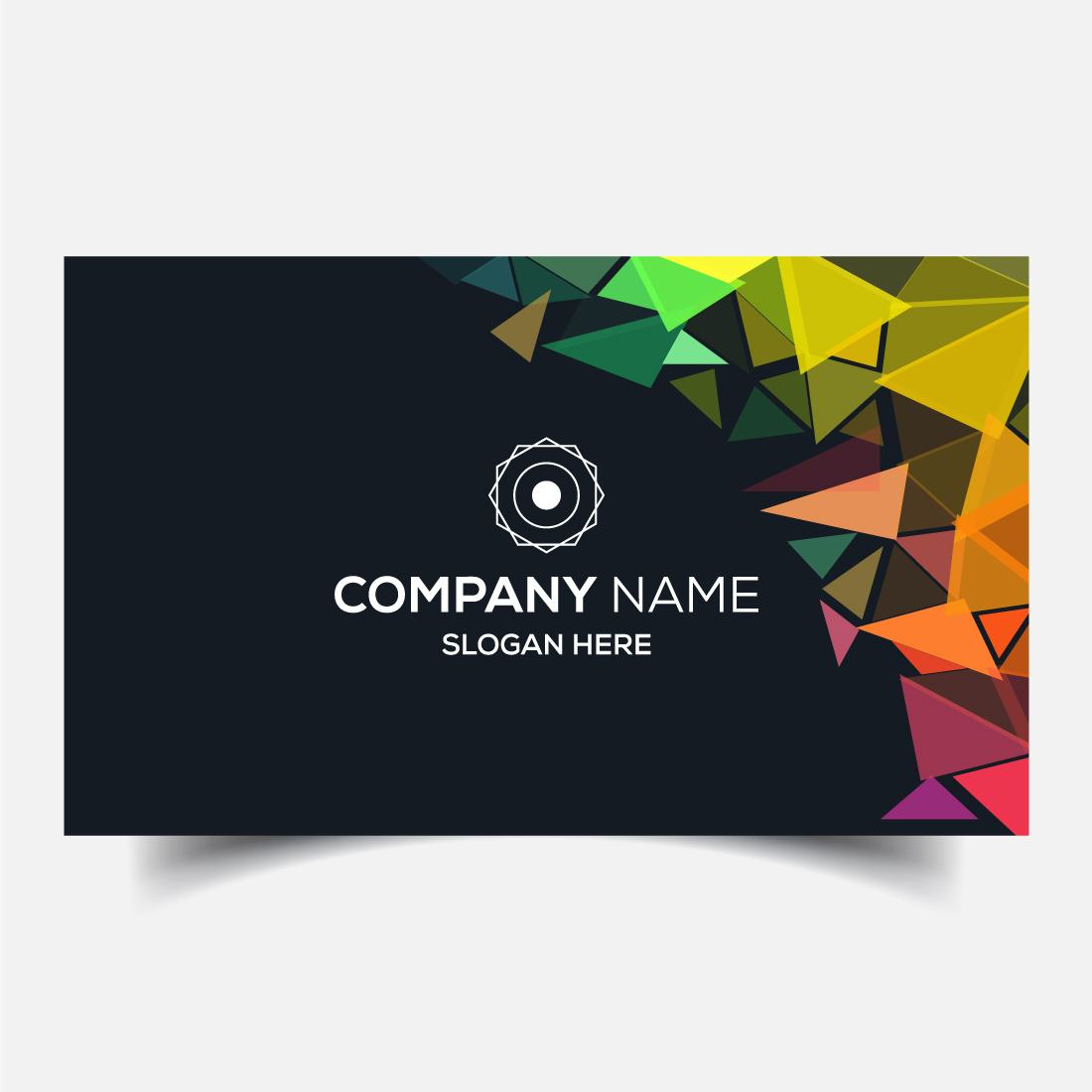 Creative and modern corporate business card template preview image.