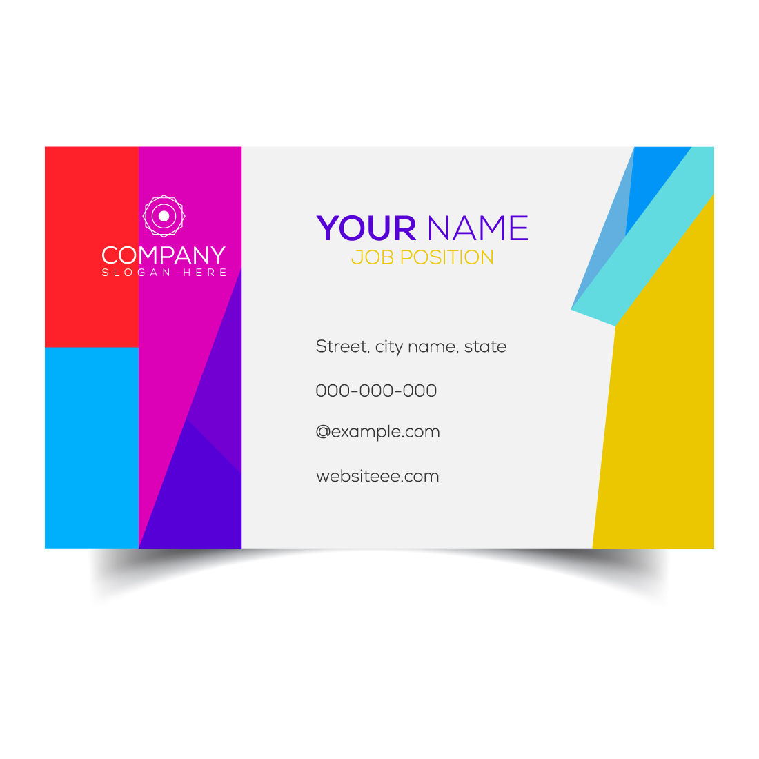 Creative and modern corporate business card template cover image.