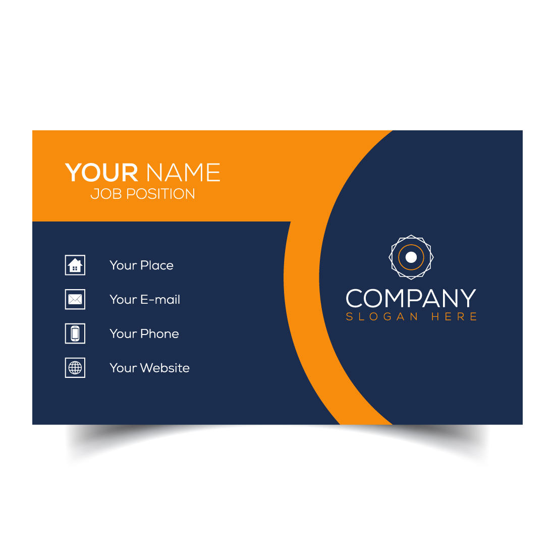 Creative and modern corporate business card template cover image.