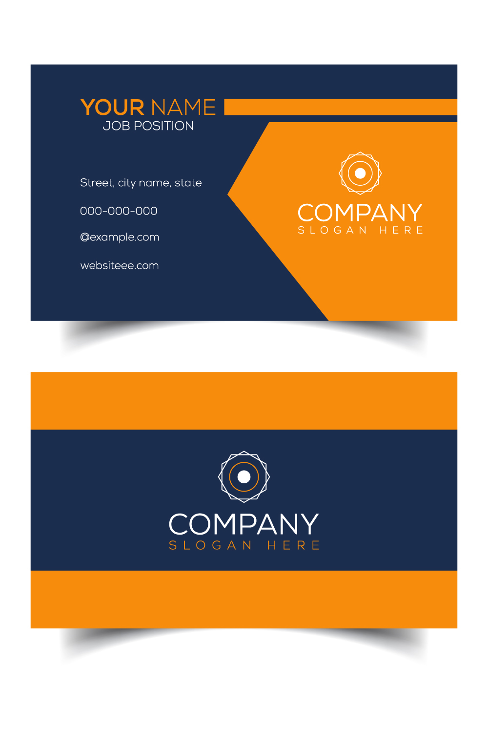 Creative and modern corporate business card template pinterest preview image.