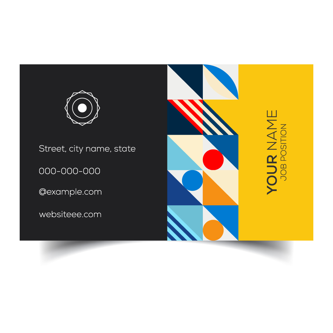 Creative and modern corporate business card template cover image.