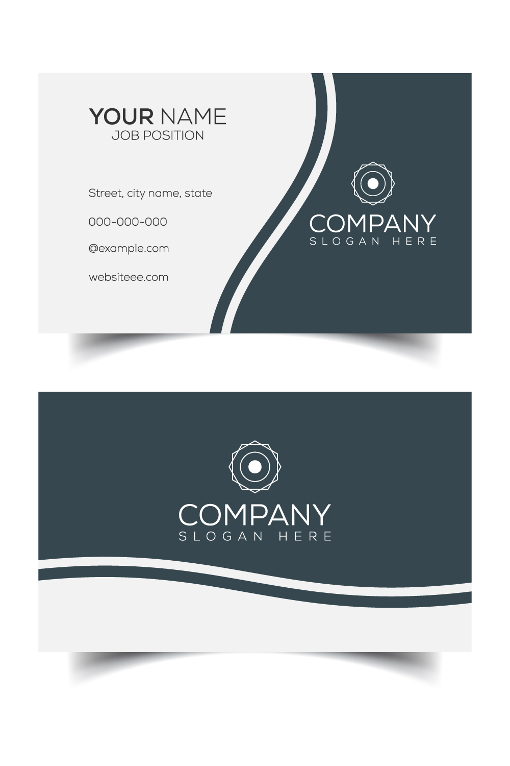 Creative and modern corporate business card template pinterest preview image.