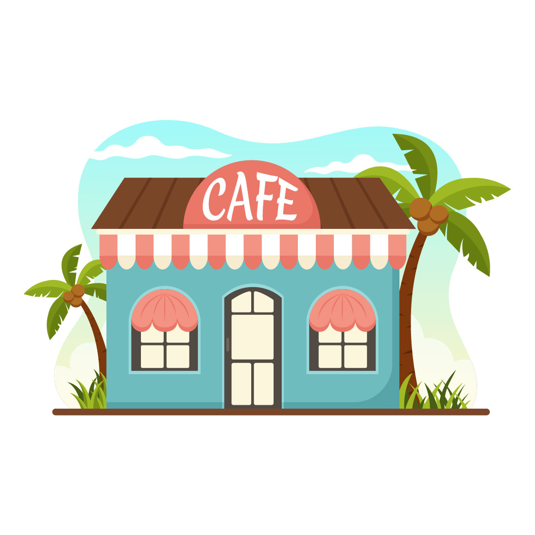 15 Cafe Vector Illustration preview image.