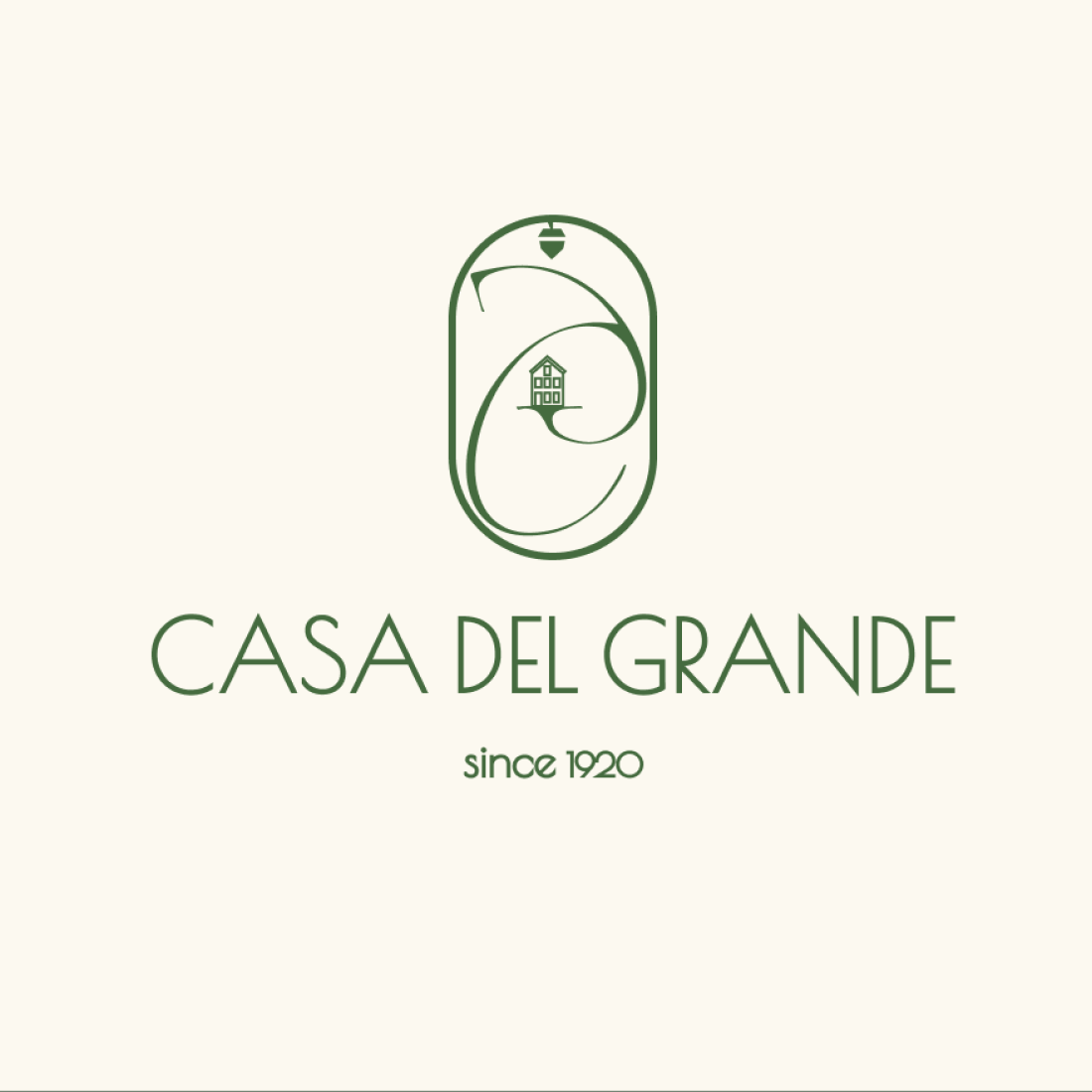 Elegant logo design in green color preview image.