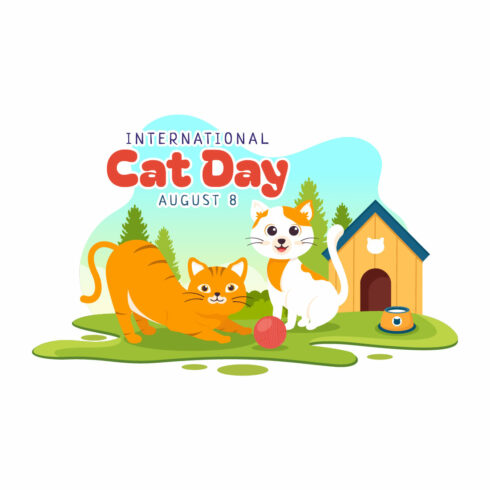 16 International Cat Day Illustration cover image.
