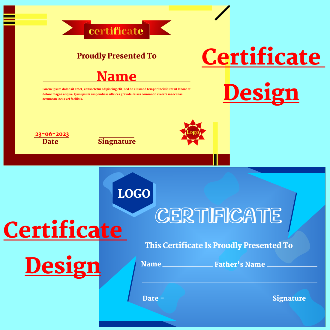 certificate design 793