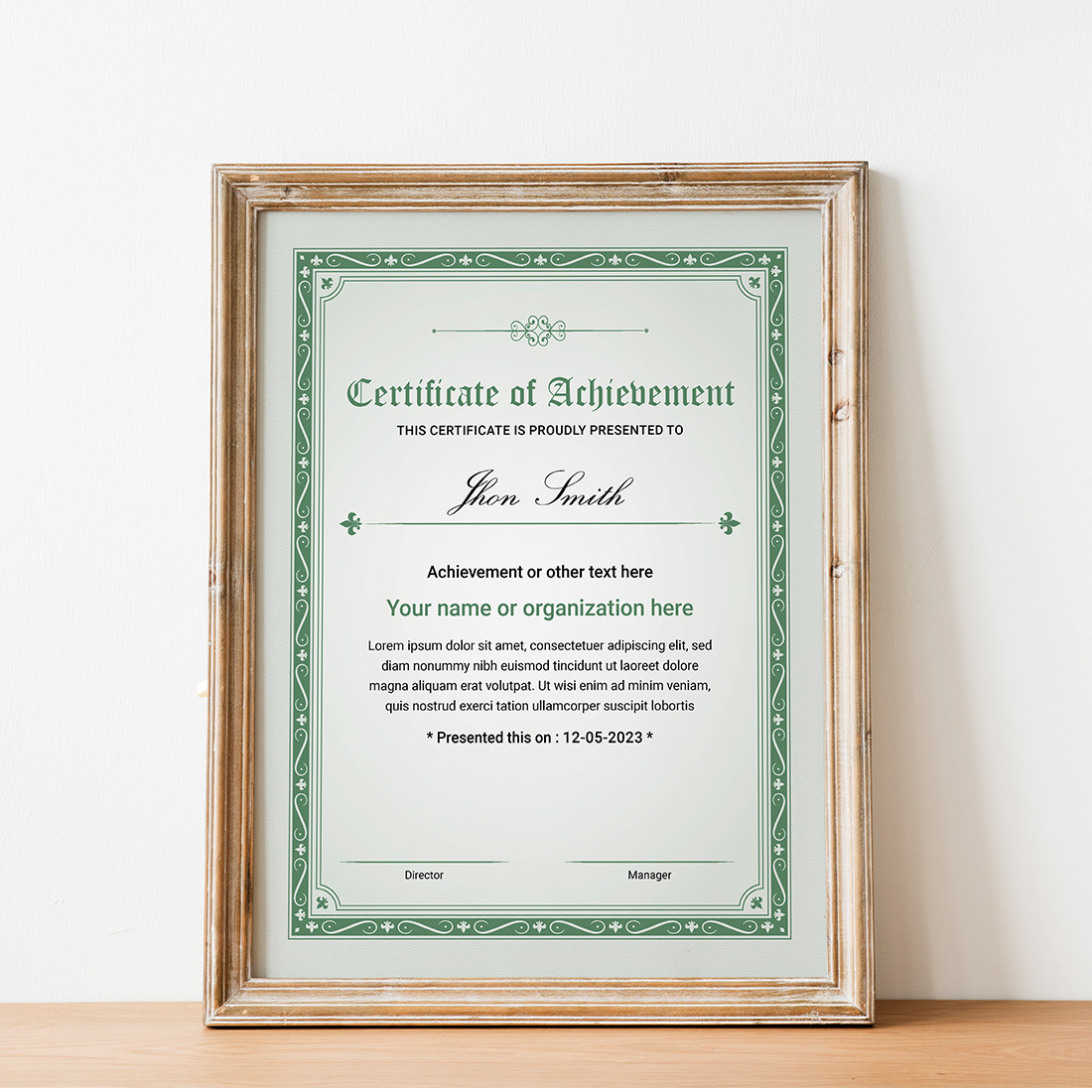 Modern Certificate Template Only $9 preview image.