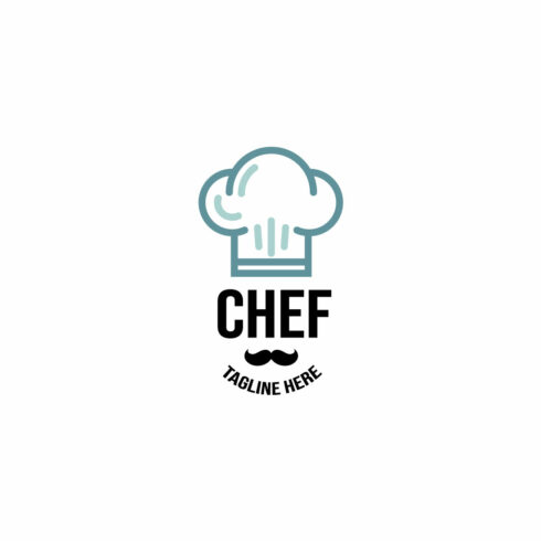 Kitchen Chef Logo Design vector template cover image.