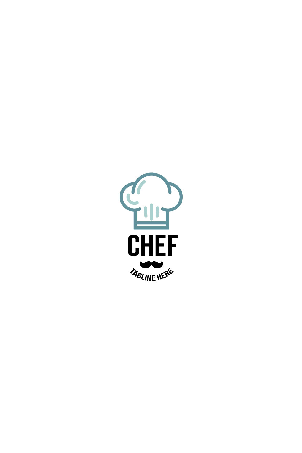 Kitchen Chef Logo Design vector template pinterest preview image.