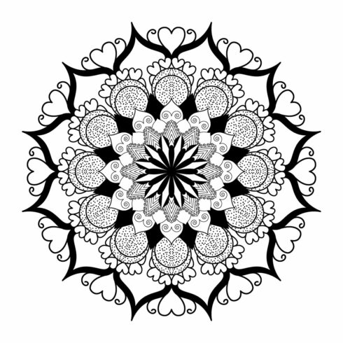 Circle Mandala Design Template SVG, Ai, EPS, PDF, JPG, PNG File cover image.