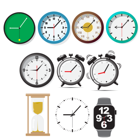 Set Color Time, Clock, Alarm Icons cover image.