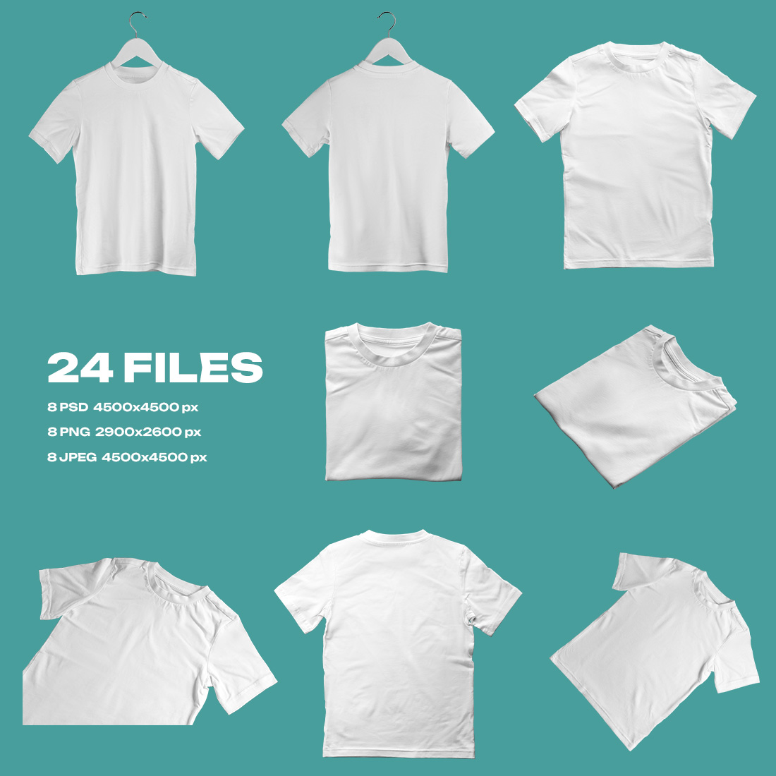 8 Mockups of a Children's T-shirt preview image.