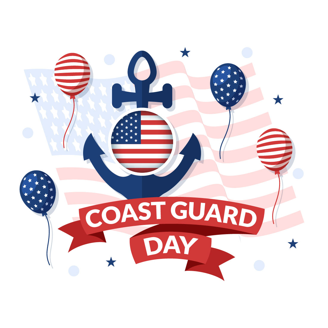 14 United States Coast Guard Day Illustration preview image.