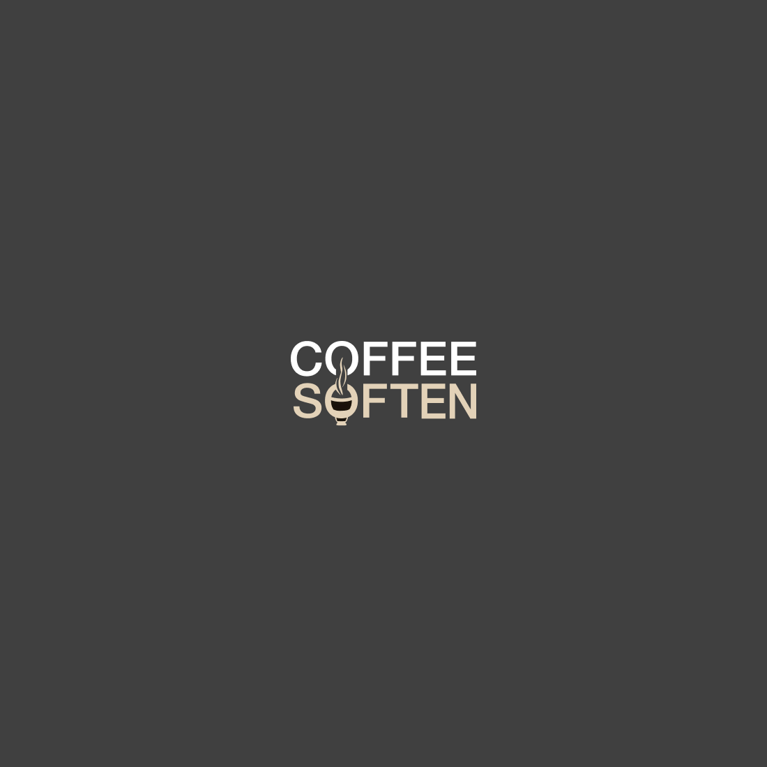 Coffee shop logo design Сoffee Soften preview image.