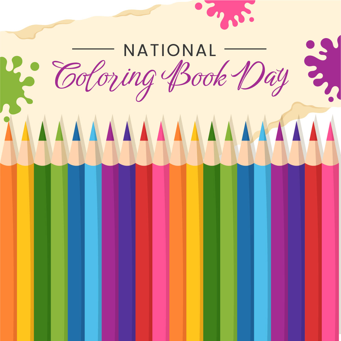 12 National Coloring Book Day Illustration - MasterBundles