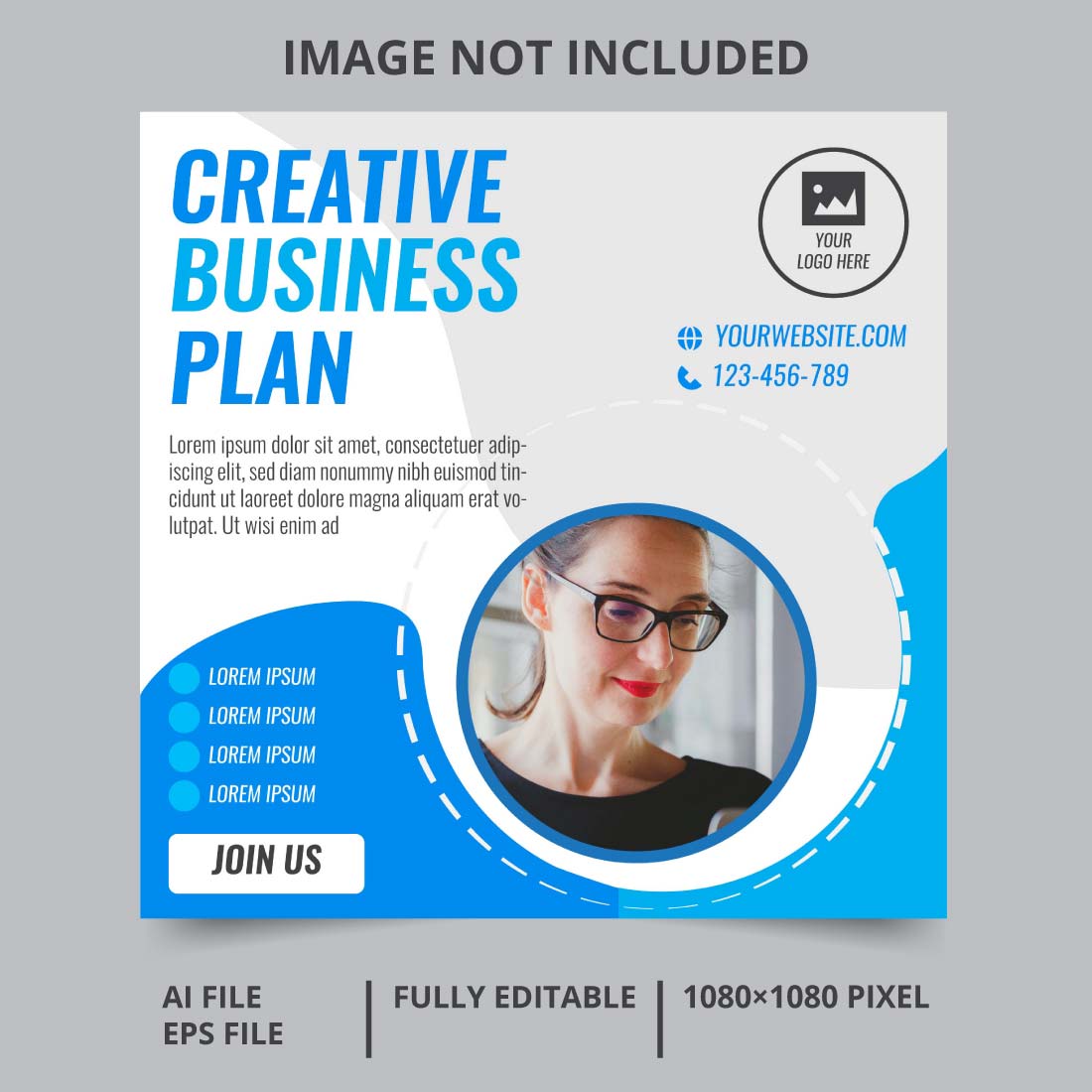 Corporate and digital marketing social media vector templates preview image.