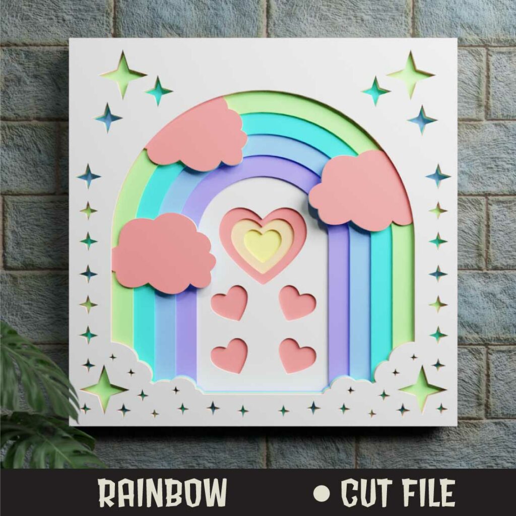 Rainbow 3D SVG Multilayered Cut files - MasterBundles