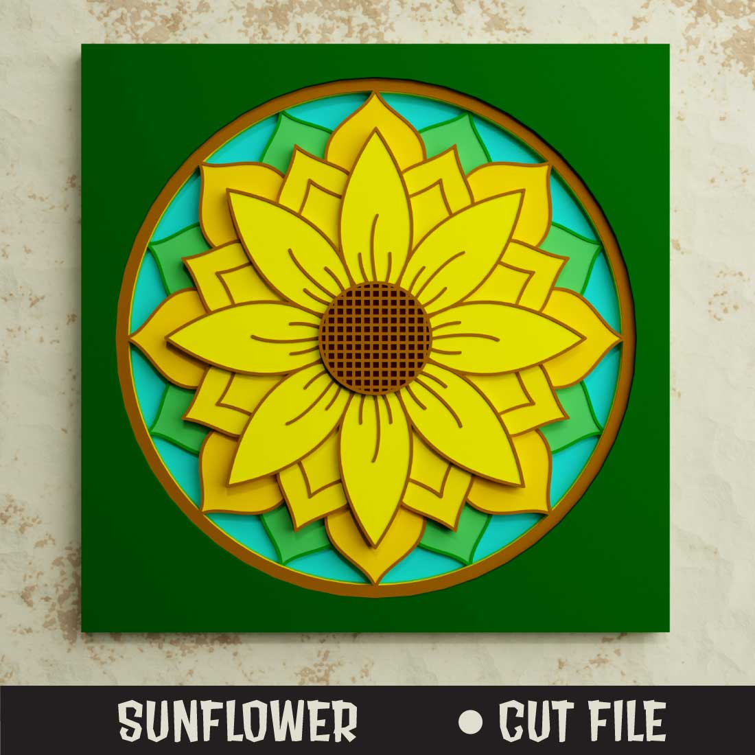 Flower 3D SVG Multilayered cover image.