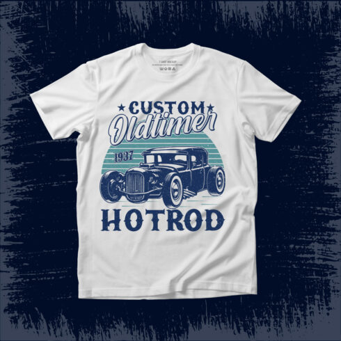 Custom oldtimer 1937 hotrod - hot rod t shirt design cover image.