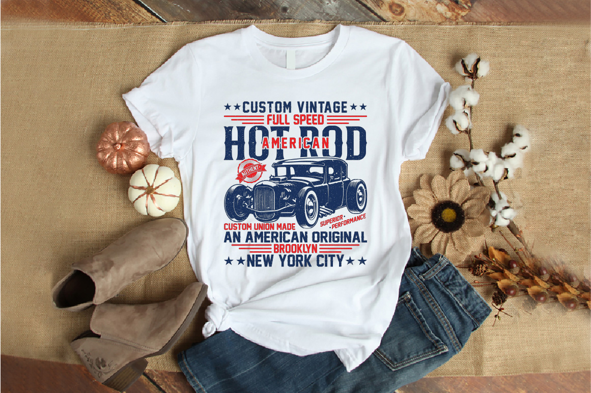 custom vintage full speed american hot rod t shirt 3 434