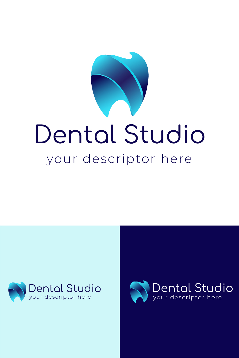 dental logo pinterest preview image.
