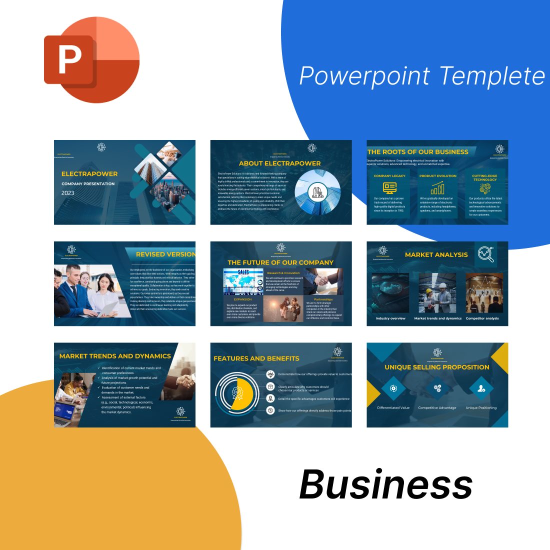 Business PowerPoint Templates preview image.
