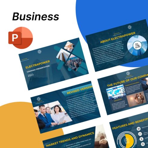 Business PowerPoint Templates cover image.