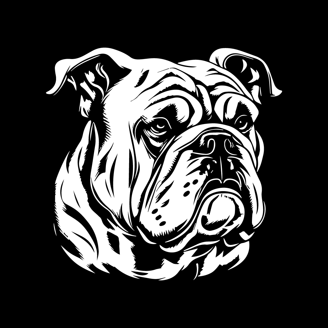 Dog face T-shirt design-vector dog bundle preview image.