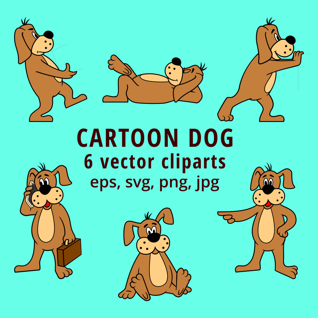 cartoon dog standing