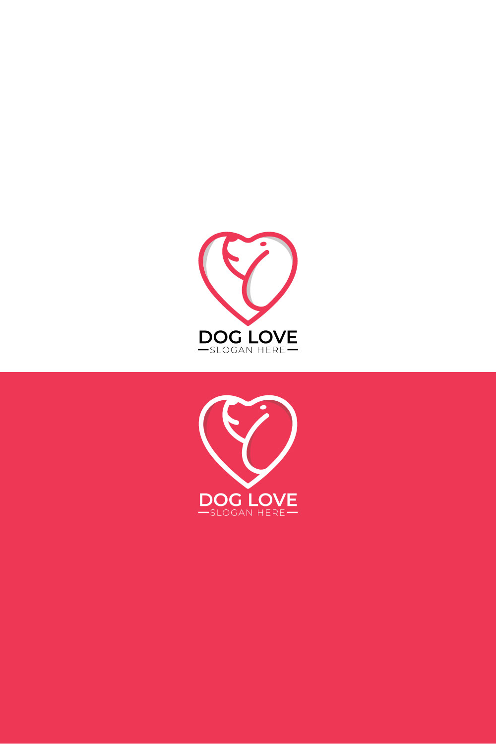 Minimalist Logo Design for DogLover pinterest preview image.