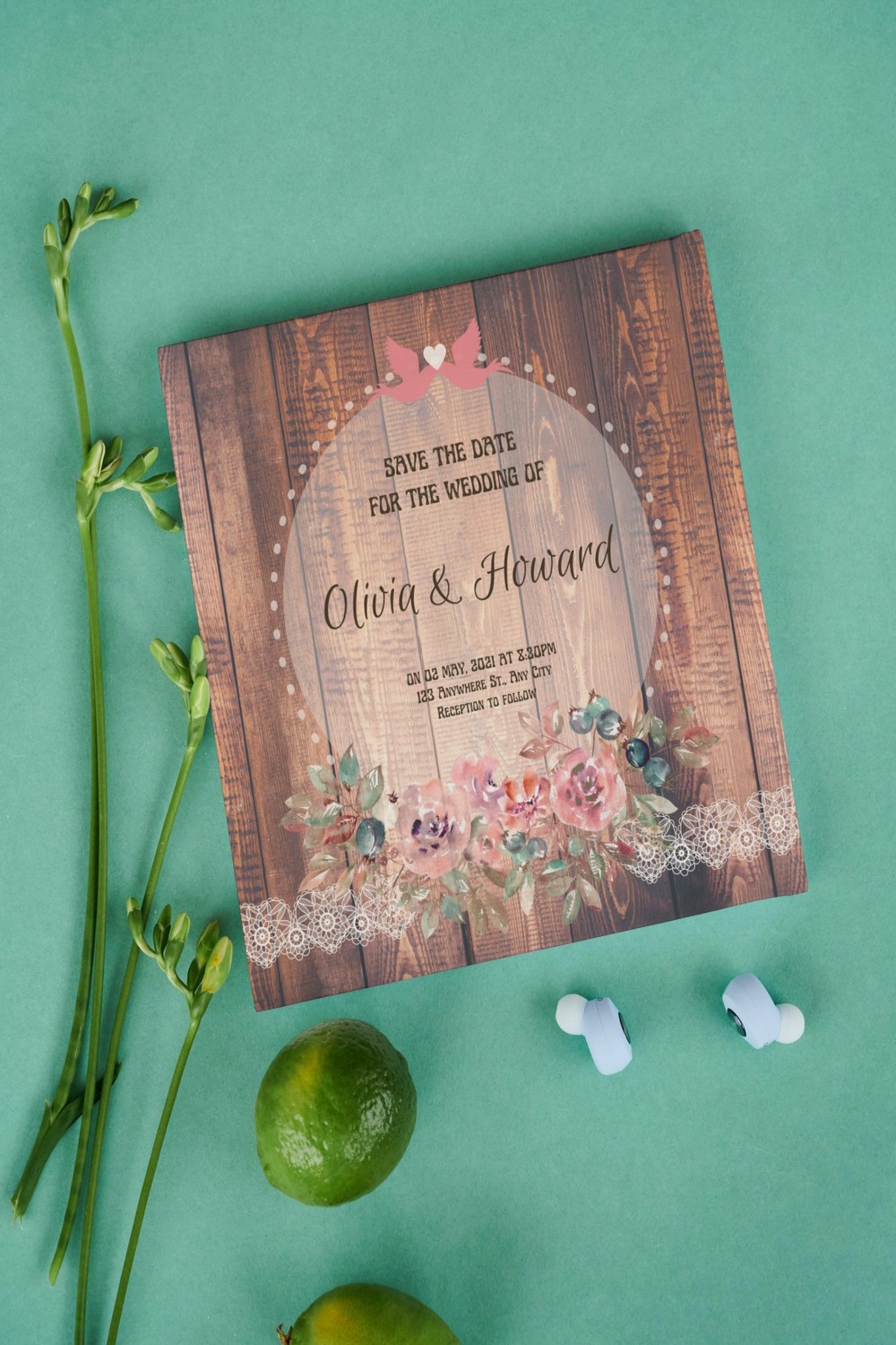 New Invitation Cards Templates pinterest preview image.