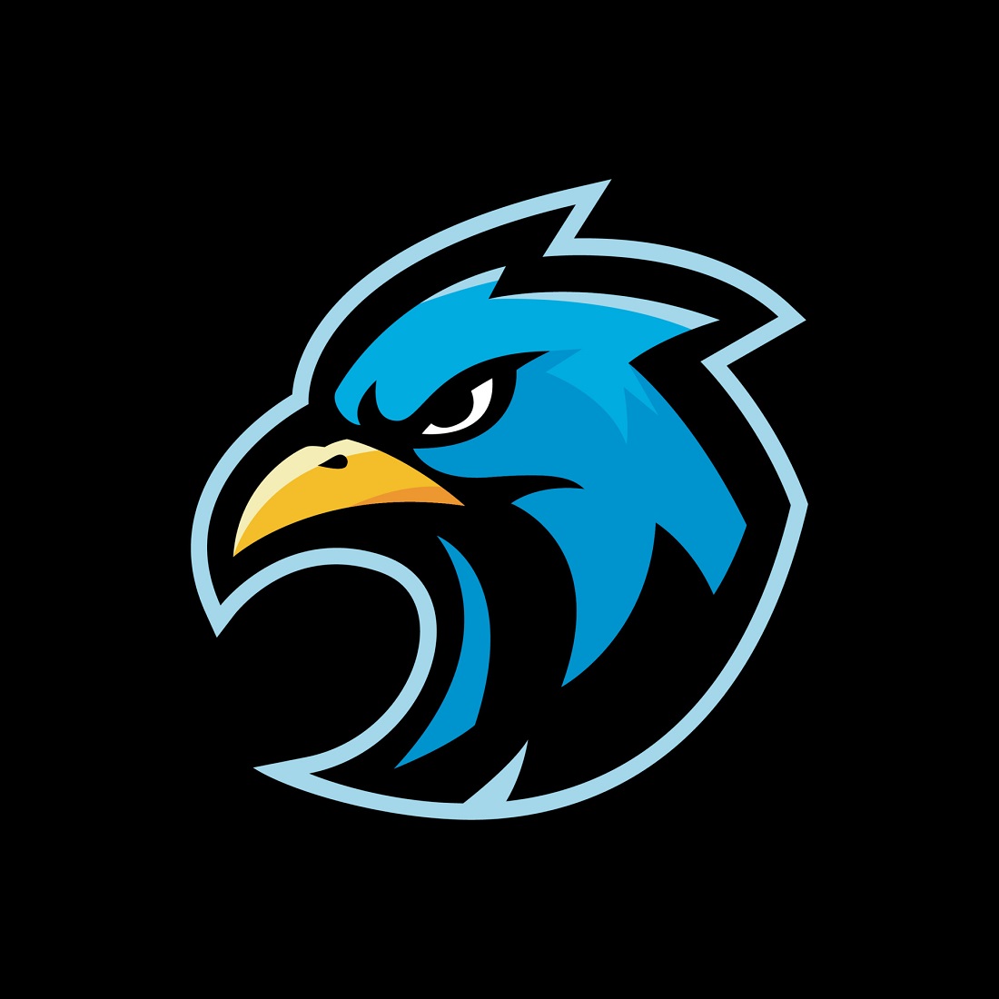 Eagle mascot e sports logo preview image.