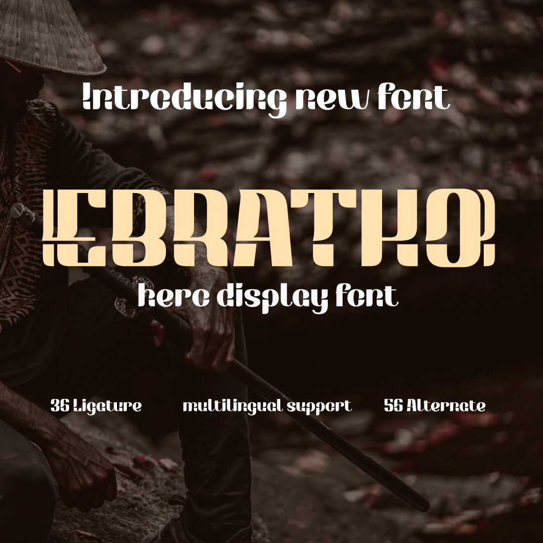 EBRATHO | Display Hero Font preview image.