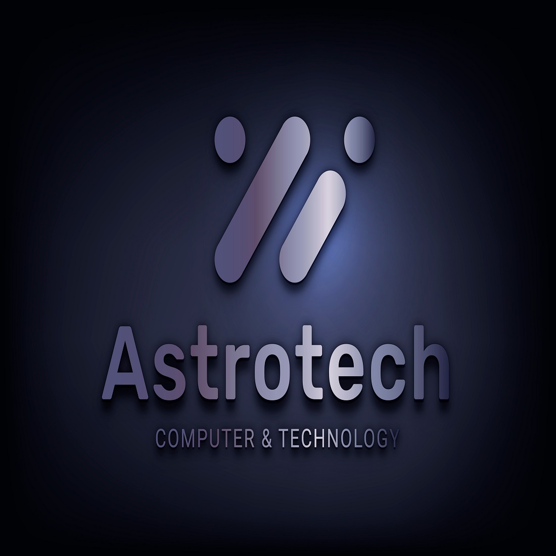 Editable business logo vector with astrotech word preview image.