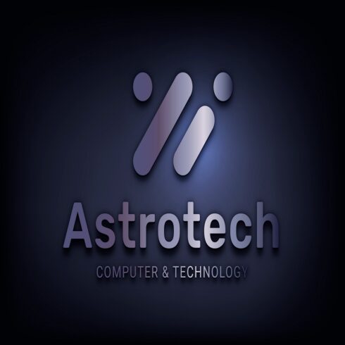 Editable business logo vector with astrotech word cover image.