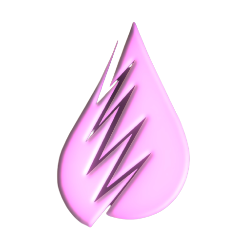 Beautiful pink water drop logo pinterest preview image.