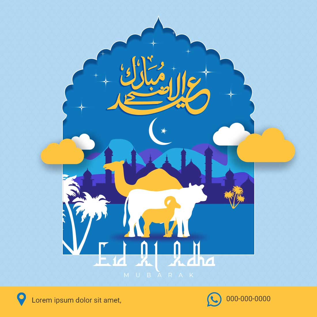 eid al adha post design preview image.